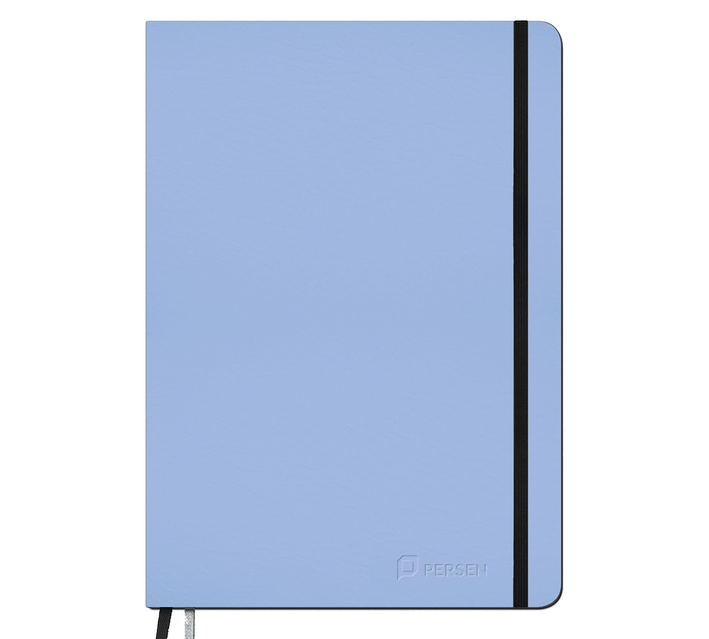 PERSEN Schuljahresplaner 2024/25, Lehrerkalender für alle Klassenstufen, Ledereinband & Spanngummi, Ferienkalender, 17 x 24 cm, 224 Seiten - Airy Blue