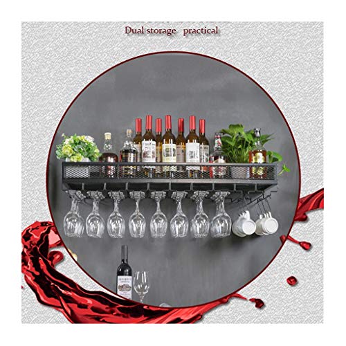 Estante para copas de vino DASHADAO industrial colgante fabricado en material sintético resistente 4