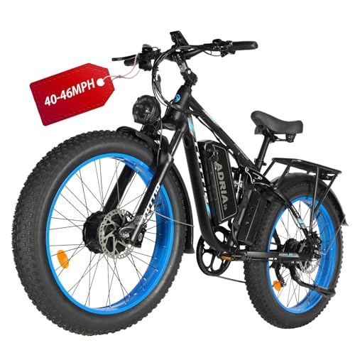 Koonkex Dual-Motor Electric Bike 52V 30Ah Fat Tire Blue