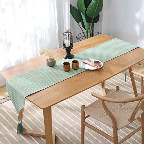 Chemin de table coton lin 33x240 cm pour décoration de repas de fête