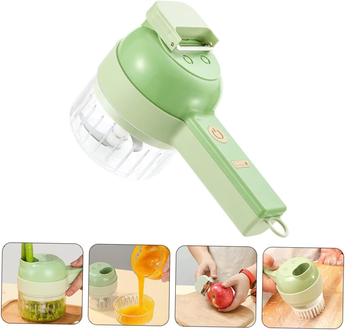 Zerodeko 1Set Electric Garlic Chopper Portable Food Processor with Type Charging Ginger Masher for Home Kitchen Use Lightweight Easy to Clean for Garlic Meat Veggies and More