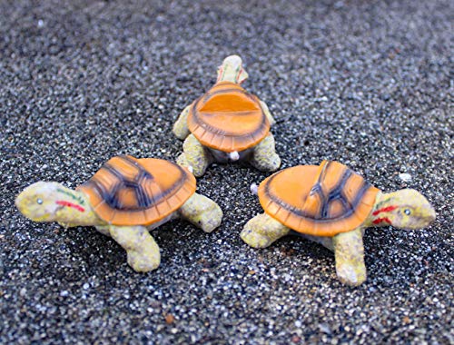 Goodman And Wife Set Of 3 Poly Resin Turtle Shaped Pot Feet Or Planter Risers (Medium Size Turtle Shape Each Measures 3 Inches Long, 1.5 Inches Tall) #TOP2