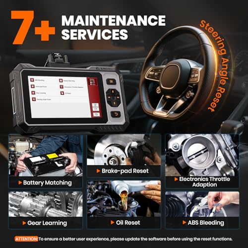 ANCEL FX6000 Elite Bidirectional OBD2 Scanner - ABS/SRS/Transmission/Enigne Car Scanner with Active Test, 7+ Resets,Oil/EPB/Throttle/BMS/SAS/ABS Bleeding/Gear Learning, CAN FD,FCA SGW, Free Update
