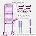 Sunnacate Braiding Hair Rack 280 Pegs with Tray and Braid Tools, Mobile Braid Rack with Wheels, Height Adjustable, Standing Braider Rack Stand Separator Hair Extension Holder Hanger for Salon Home