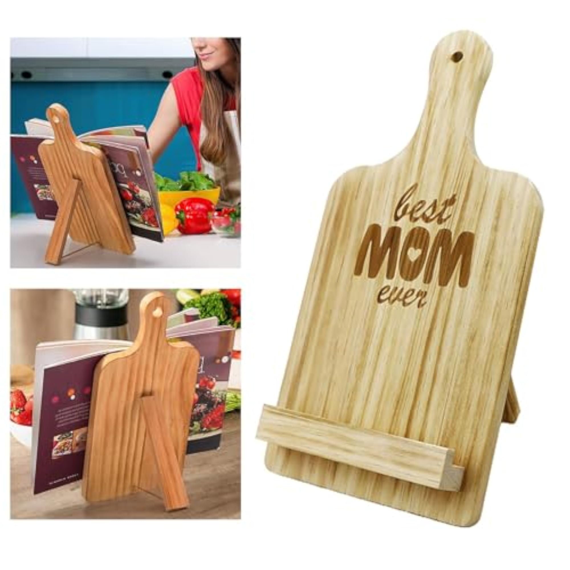 Cookbook Stand Holder Cutting Board Style Book Stand