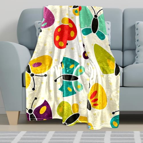 Jeté de canapé papillon couverture chaude en microfibre pour vos soirées