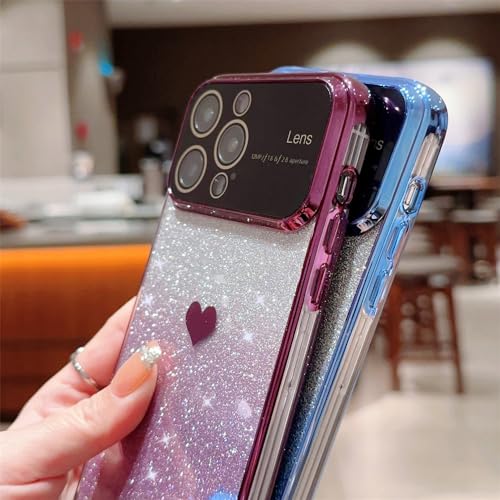 Protection objectif pour iPhone 11 via une coque souple dégradé paillettes