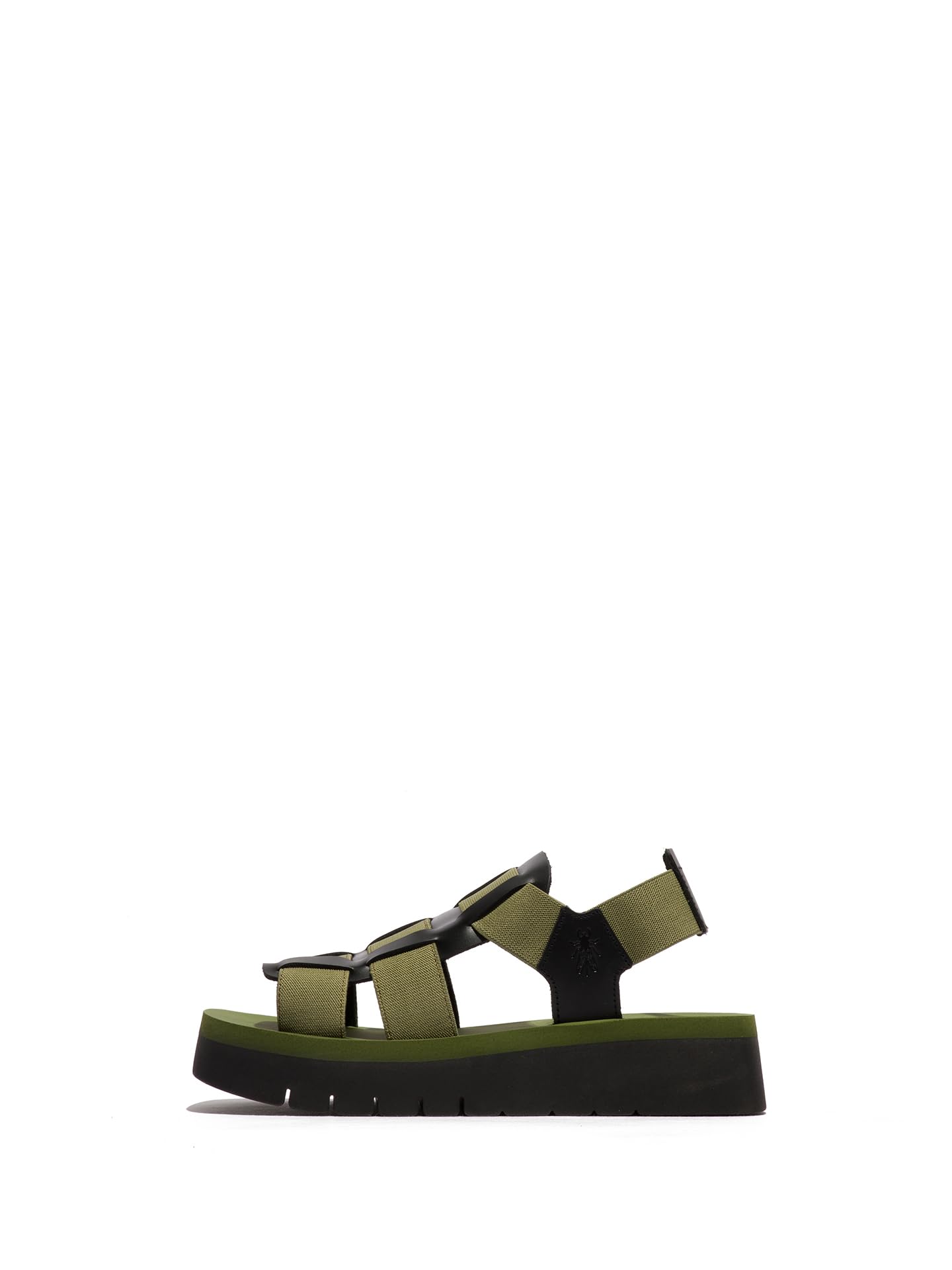 Fly London Womens Samb245fly Sandal, Black Army Green Army Green, 7 UK
