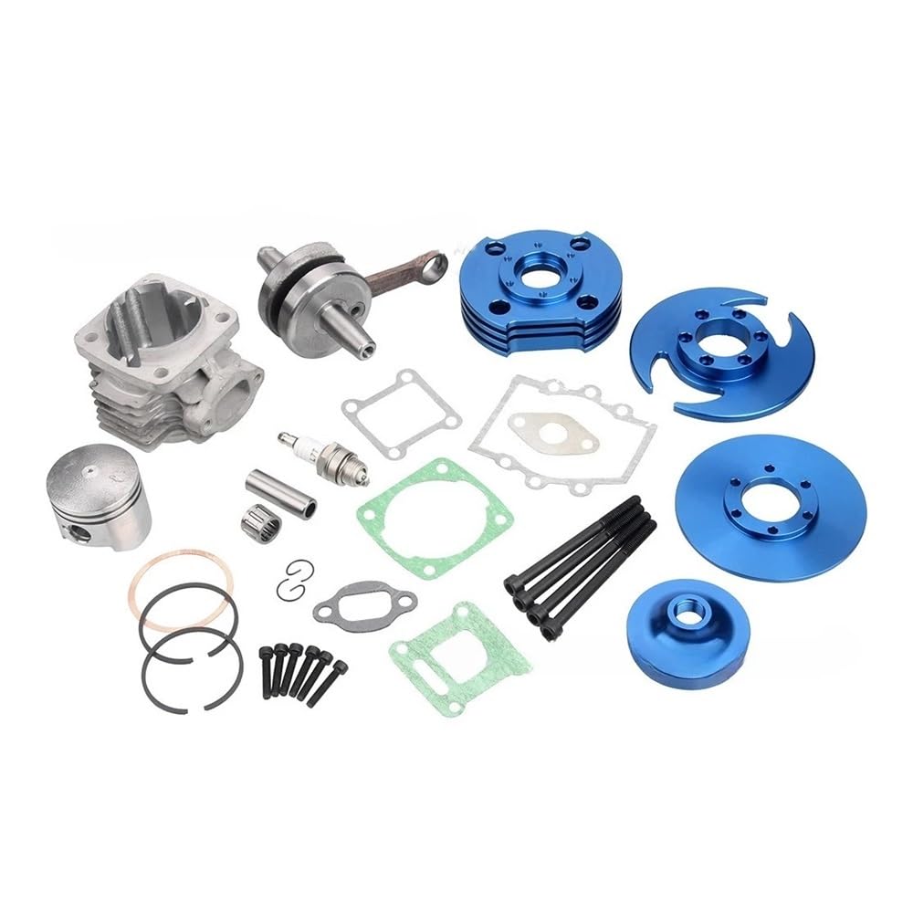 Moto motore anello Adatto Per Moto Fuoristrada ATV 49CC Modificato CNC Testata Cilindro Pistone Guarnizione Albero Motore Set Completo 44MM