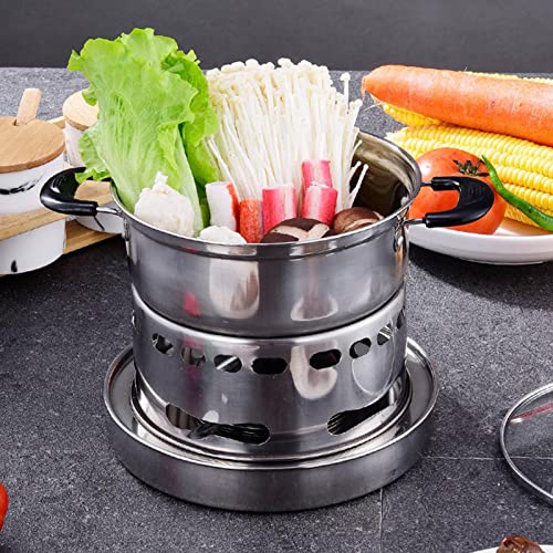 Camping Cookware Set, Outdoor Cookware Picnic Pot, Stainless Steel Camping Cookware, Ultralight Camping Pot Pan Set, Camping Tableware Set for Bushcraft Family Hiking, Picnic - Image 7