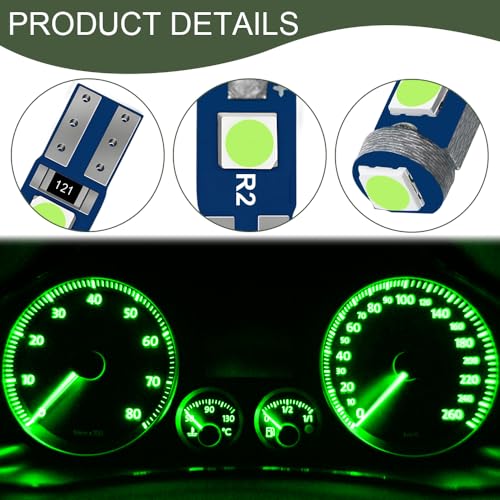 20 piezas de bombillas LED 74 para tablero de autos miniatura 3
