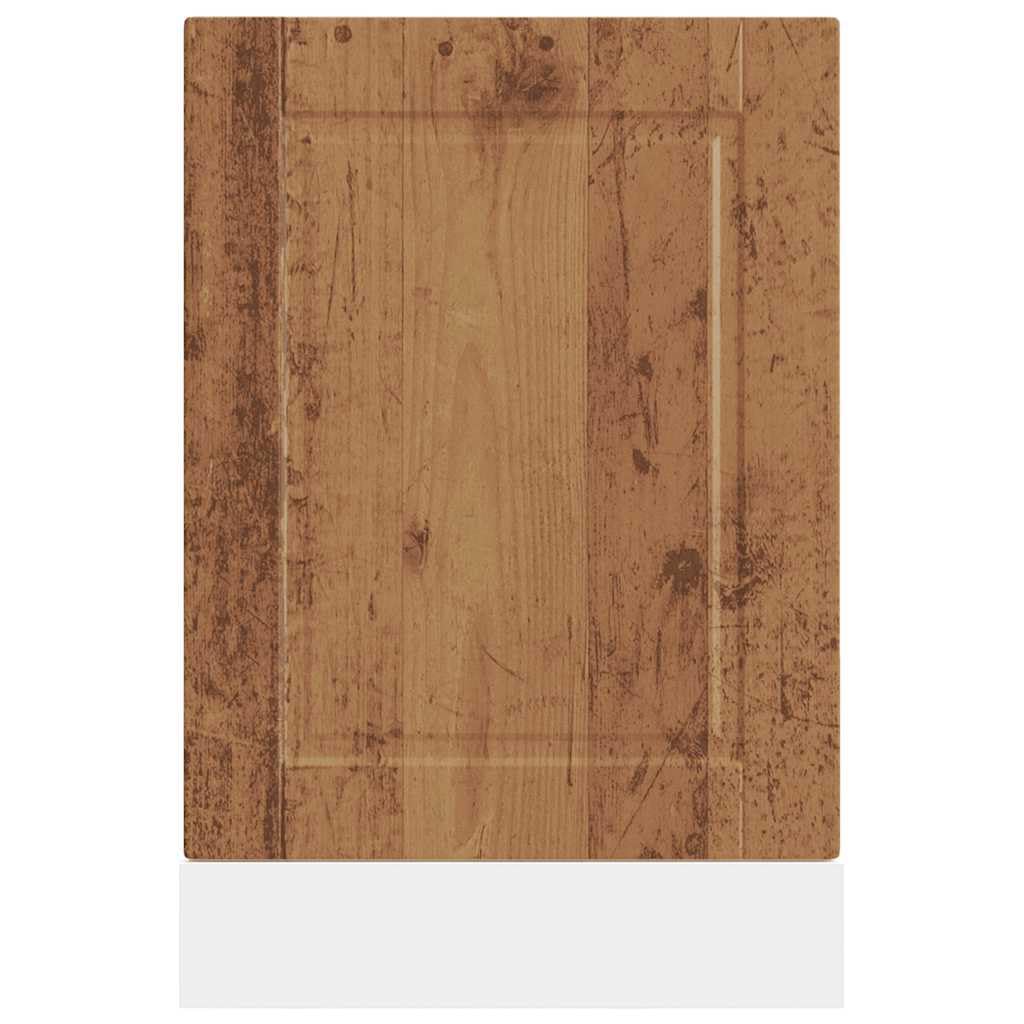 Geschirrspülerblende Porto Altholz-Optik 45x1,5x67 cm, Holzwerkstoff Küchenschrank für Spülmaschinenschutz, Pflegeleichtes Küchenzubehör