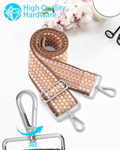 Image of Silvery Purse Straps Replacement Crossbody - Guitar Strap for Purse Crossbody