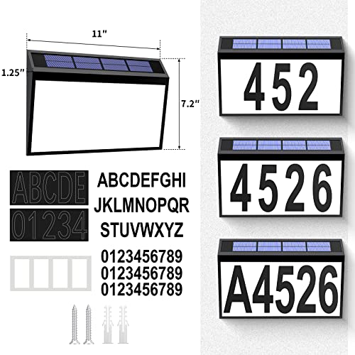 House Numbers Solar Powered, HomLxcIar house Numbers for Outside LED Lighted Address Numbers for House, Address Plaque… - Image 5