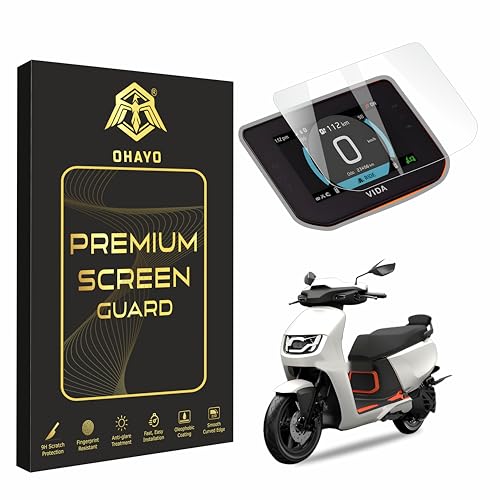 Image of OHAYO 9H Hard Coated Display Screen Protector for Hero Vida VX2 Plus & VX2 Go (2025+) Electric Scooter | 4.3 Inch LCD Digital Meter Protection Film | Scratch Resistant, HD Clear, Bubble-Free Dashboard Cover | Not Tempered Glass