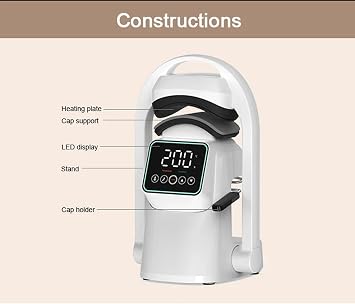 Automatic Baseball Cap Heating Transfer Machine with 3-in-1 Heat Press Machine, Adjustable 40°C-205°C Temperature and Timer, LCD Control, Hat Sublimation Printing Machine for Peak Cap, Baseball Cap