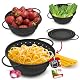 Nudelsieb Coolinato Faltbares Silikonsieb 3er Set 16/20/24 cm Grau