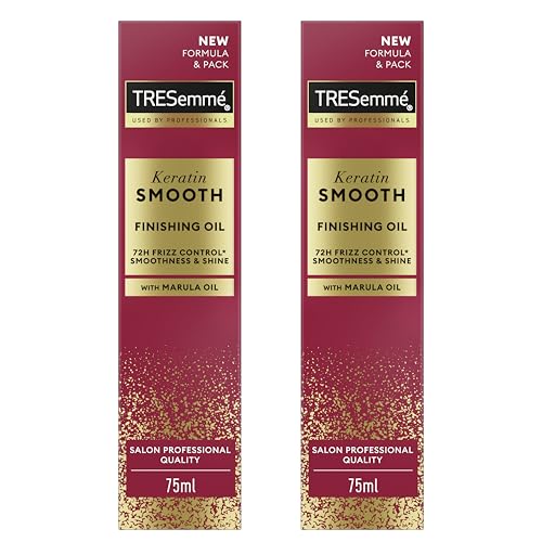 TRESemmé Finishing Oil Keratin Smooth for 72h frizz control, smoothness & shine hair treatment with marula oil 75 ml 2 pc