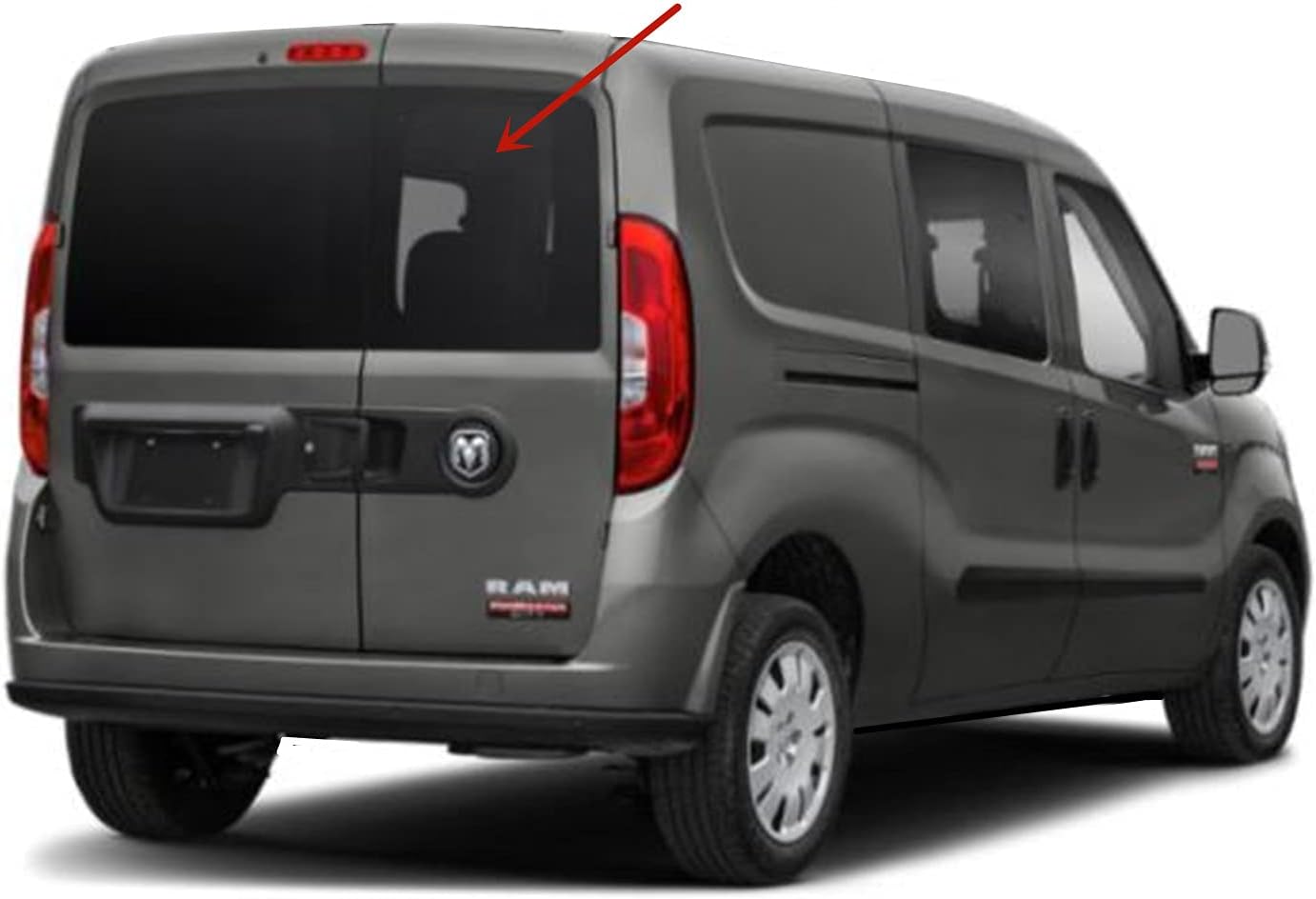 Back Window Back Glass Passenger Right Side Compatible with Ram Promaster City Cargo Van 2015-2022 Models