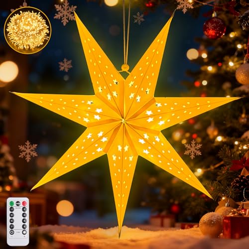 Sunshine smile 45cm Papiersterne Zum Aufhängen mit...