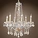 Joshua Marshal Elizabeth 6 Light 24" Gold Chandelier with Cognac Crystal & Led Bulb
