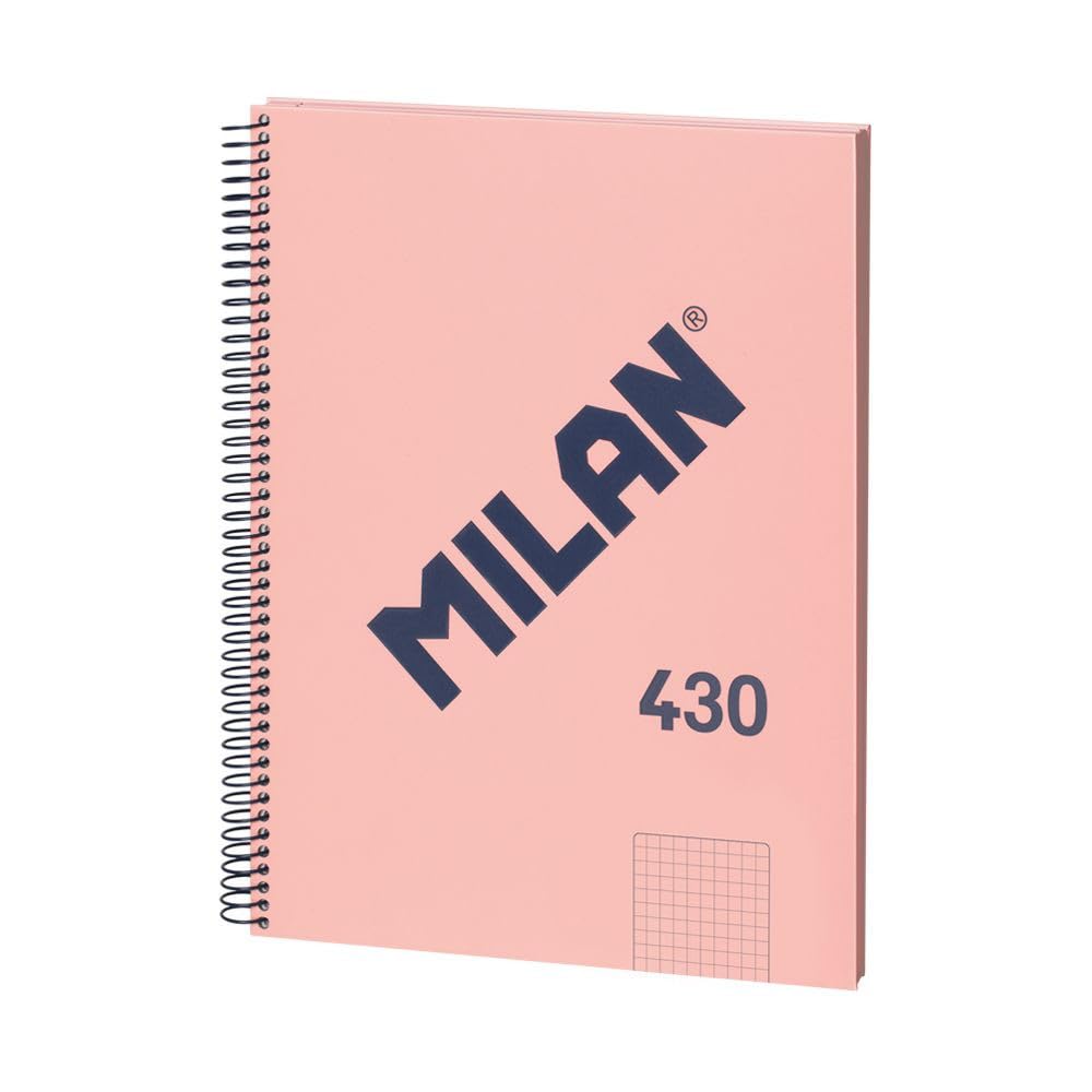 MILAN Notizbuch A4, Rosa, Serie 1918 – Hartcover, kariert, 80 Blatt