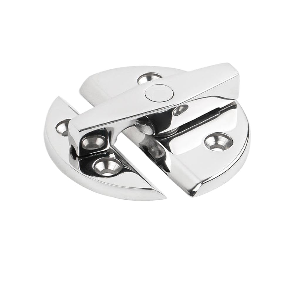 Boat 180° Door Catch Latch 316 Stainless Steel Round Catch Latch Marine Cabinet Lock Compatible with Boat Hardware Accessories