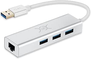 YXwin Hub USB 3.0 Réseau avec 3 Ports USB et Interface RJ45 Adaptateur Ethernet 10/100/1000 Gigabit Ethernet Switcher pour MacBook Microsoft Surface Chromebook