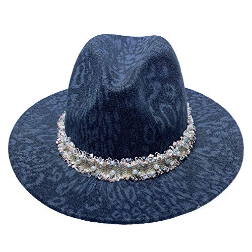 Chapeau en feutre à larges bords fedora style panama jazz automne-hiver