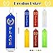 Kenning 30 Pcs Swimming Gymnastics Track Award Ribbon Award Ribbons 1st to 6th Place Flat Carded Set First Place Prizes with Card and Rope Award Ribbon Organizer Contest Award Ribbons, 6 Color