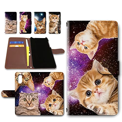 Xperia Ace II SO-41B ��p �蒠�^ �P�[�X �J���������� �_�C�A���[ �X�}�z�P�[�X �X�}�z�J�o�[ ���U�[�� �F�� �l�R �L�� The Space Cats �y�f�U�C��E�z �G�N�X�y���A �G�[�X �}�[�N�c�[ docomo �h�R�� dc-3