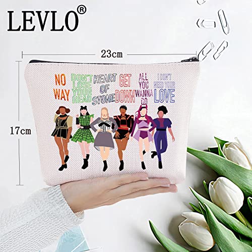 LEVLO Broadway Queen Cosmetic Make Up Bag Gift for Musical Theater Lover Six Queen Musical Make Up Zipper Pouch Bag for Women Girls Broadway Six Queen - Image 2