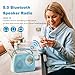 Bingxue Portable Am Fm Radios, Radio Bluetooth Support Battery Operated and Plug in Wall for Home/Outdoor, Large Dial Easy to Use, Gifts for Seniors Elderly (Blue)
