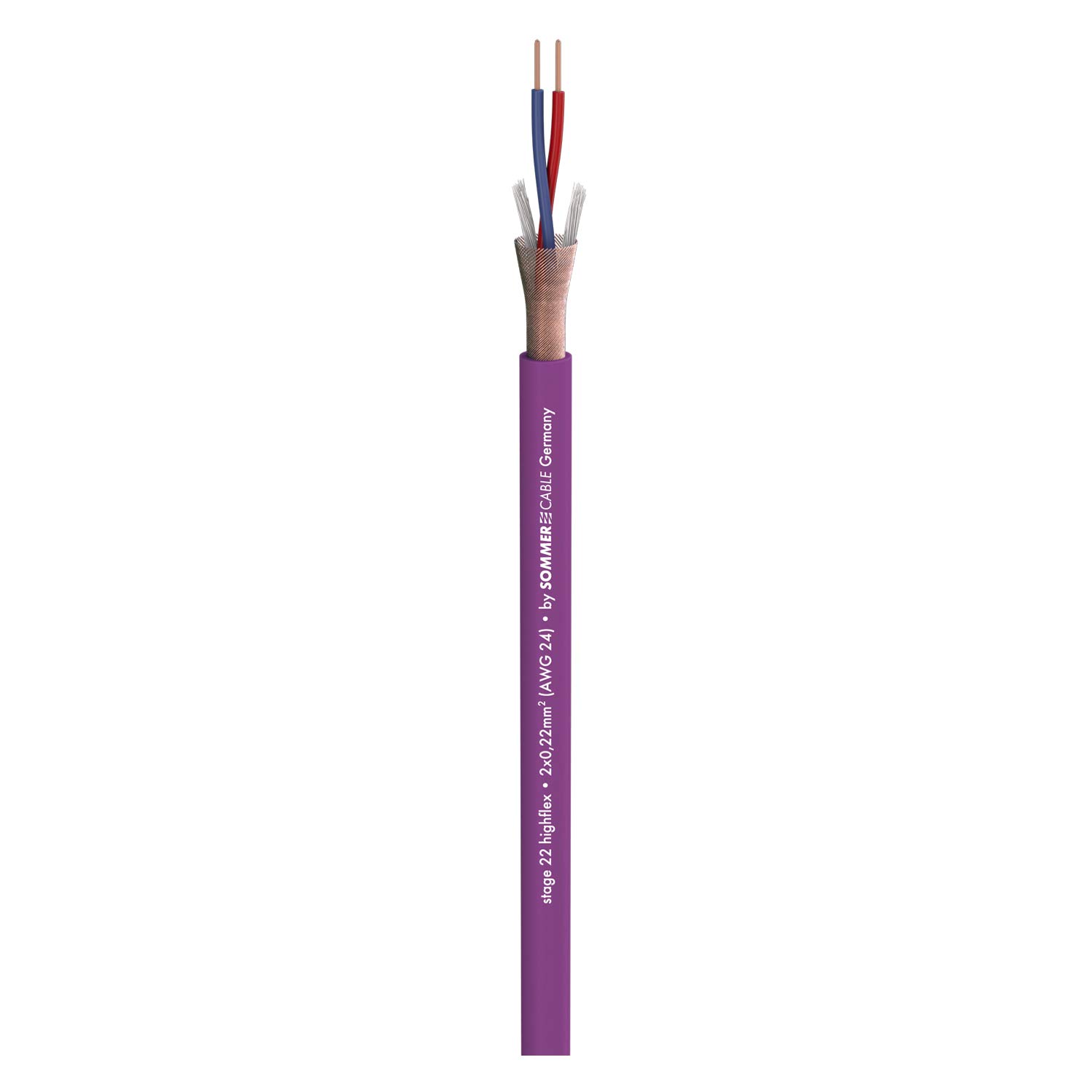 SOMMER CABLE - Cable de micrófono Stage 22 Highflex, morado (30 m)