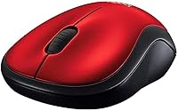Vista 3 de Logitech Ratón inalámbrico M185, 2.4 GHz con mini receptor USB, duración de la batería de 12 meses, seguimiento óptico de 1000 DPI, ambidiestro, Rojo