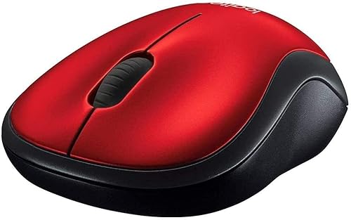 Miniatura 3 de Logitech Ratón inalámbrico M185, 2.4 GHz con mini receptor USB, duración de la batería de 12 meses, seguimiento óptico de 1000 DPI, ambidiestro, Rojo