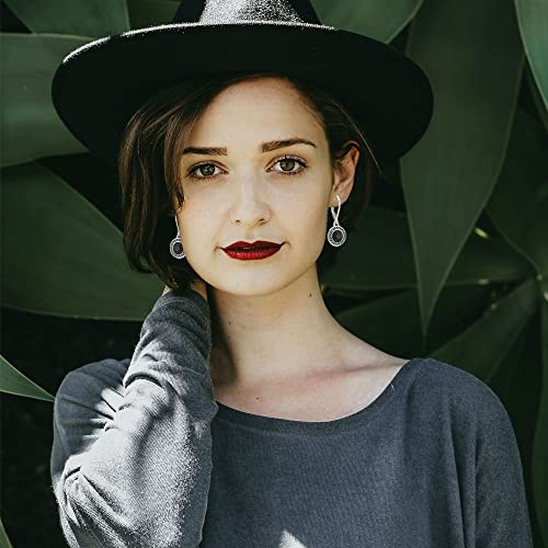 12 Pairs Silver Dangle Earrings For Women Multipack Teen Girls Small Hoop Earrings With Charm Leverback Earrings For Women Handmade Earrings Bohemian Jewelry … #TOP4