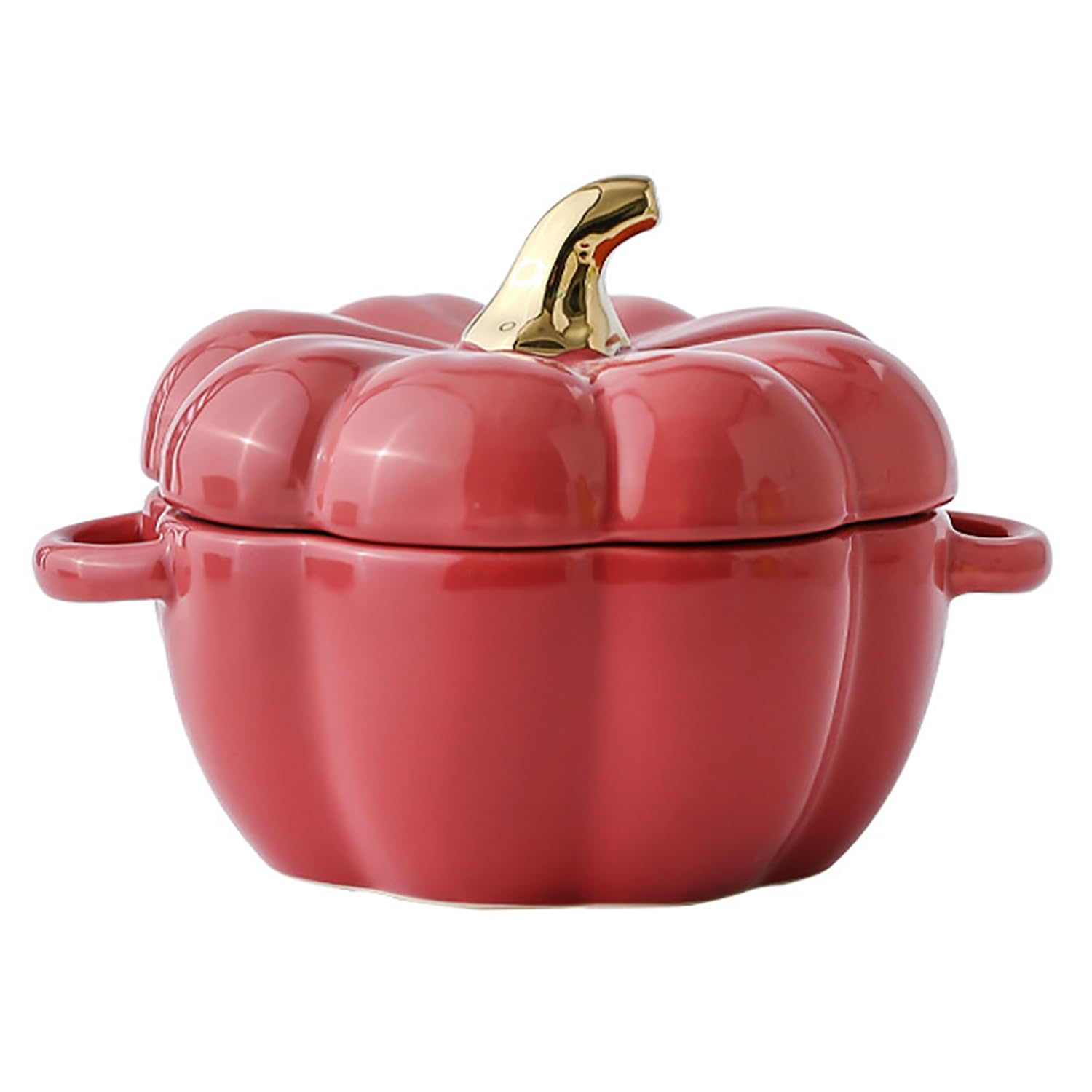 garnek ceramiczny, Śliczna miska dyniowa z pokrywką(Red)