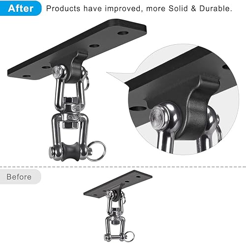 Miniatura 3 de Percha para bolsas pesadas, colgador de techo para saco de boxeo, gancho de rotación de 360 para boxeo, artes marciales mixtas, yoga aéreo, hamaca y