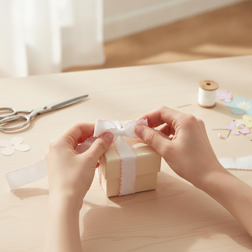 Nastro in Tessuto Arricciato Pieghettato | Realizzato in poliestere, fai da te, decorazioni, pieghettato, ideale per abbiamento, per progetti creativi