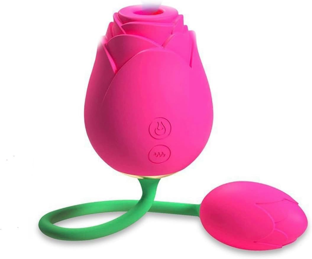 Double-Headed Rose Sex Toy Vibrating Jump Egg Adult Toys Sex Stimulator for Women with 3 Speeds & Seven Vibration Modes,Adult Dildo Masturbators for Enhancing the Relationship between Couples(Rosered)