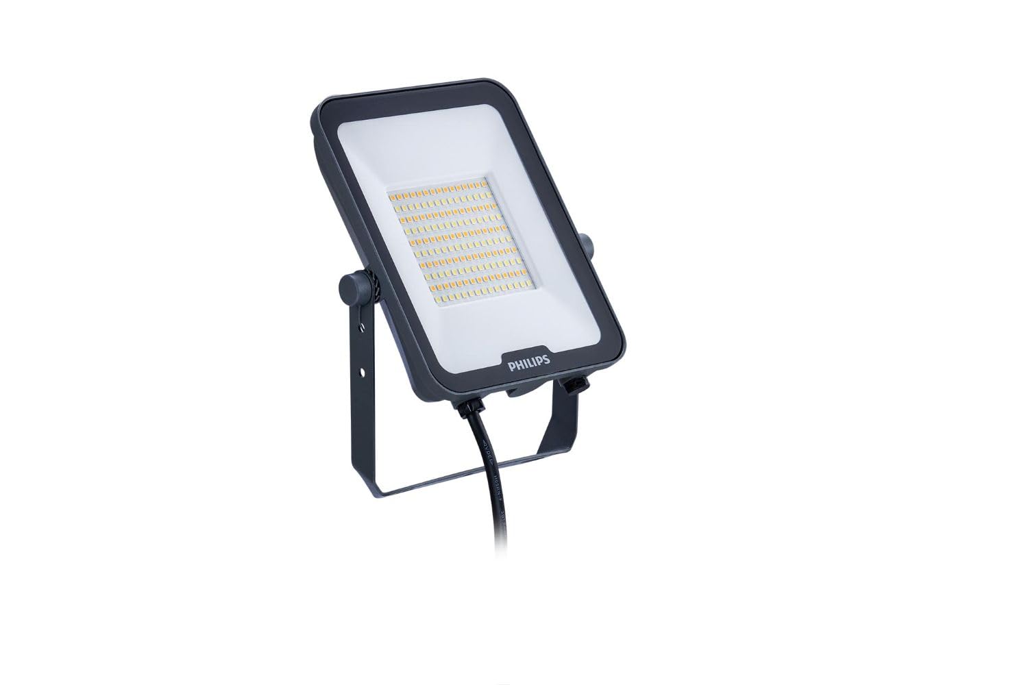 Philips Ledinaire All-in LED Floodlight 50W 5500-6000lm – 3000K/4000K/6500K Selectable CCT, IP65 Outdoor Security Light, 110° Beam, IK07, Adjustable Bracket, Grey