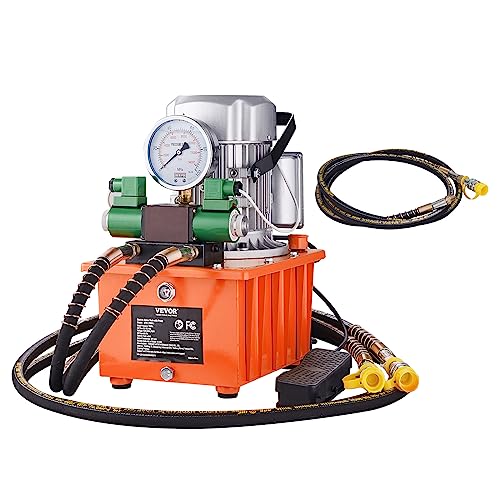 VEVOR 10000 PSI Hydraulic Electric Pump, Double Acting, 750W Full Copper Power Engine & 8L Hydraulic Power Pack Cylinder