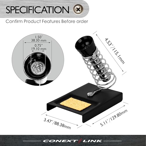 Conext Link 1pc Soldering Iron Stand Spring Holder Support Station Solder Gun Sponge Metal (87075)