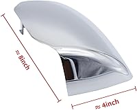 Vista 3 de Cubiertas de espejo de capó cromado Compatibles con Kenworth T680 Peterbilt 579/587, reemplazo de carcasa de espejo cromado para lado del pasajero