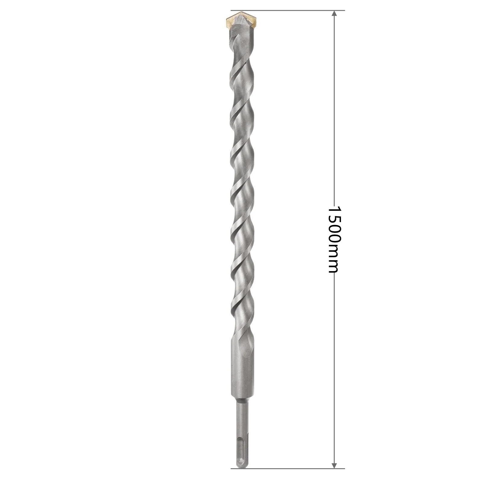 Wiertło udarowe SDS Plus, długość 1500 mm, średnica 10-25 mm, końcówka z węglika spiekanego do cegły, kamienia i betonu(14mm)