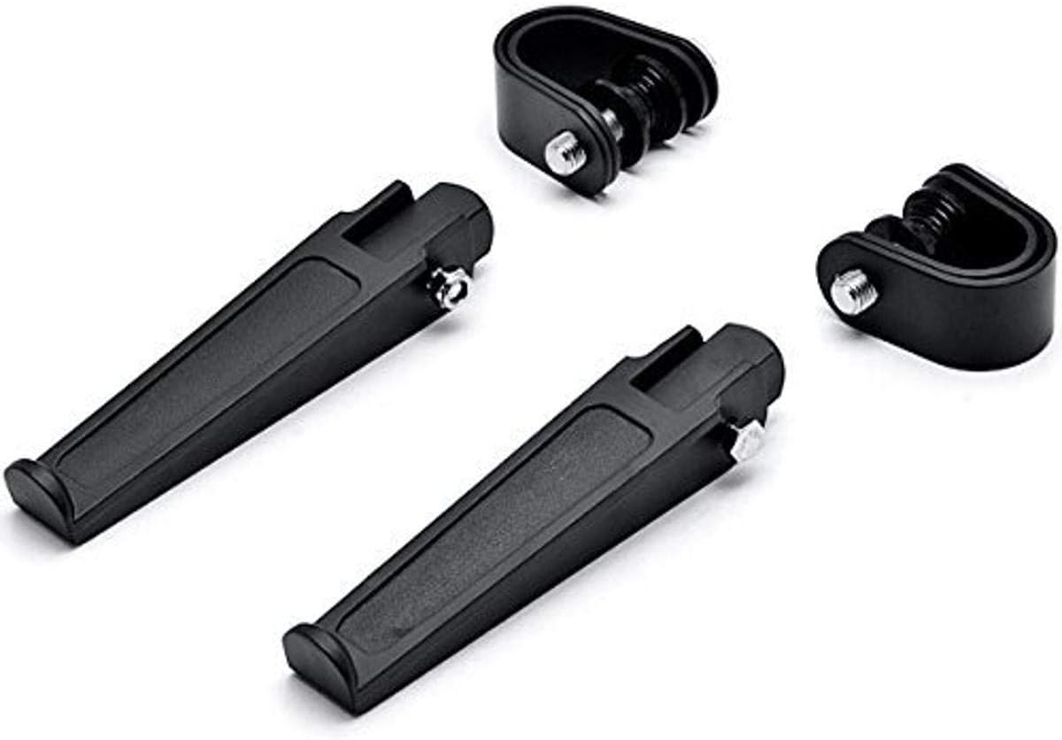 Krator KM012-B Black Foot Peg (Anti-Vibrate Engine Guard w/Clamps for Harley Softail Touring)
