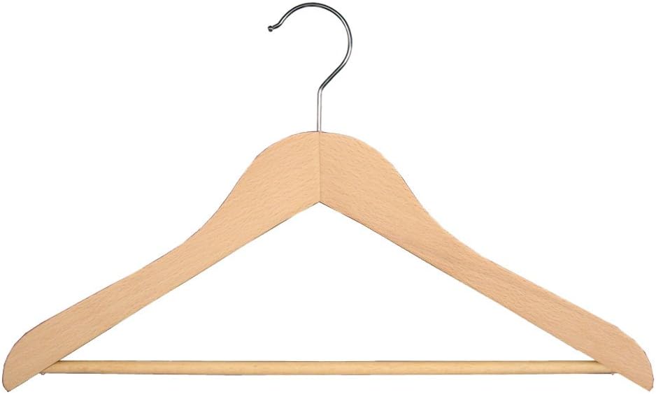 NAHANCO Executive Collection: Wooden Suit Hanger with Bar, 17.5" Natural (Pack of 50)
