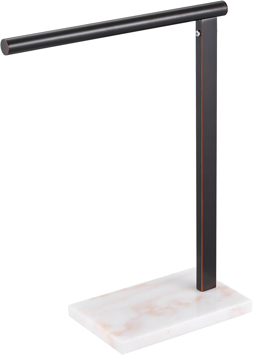 KOKOSIRI Hand Towel Bar Stand Towel Rack with Steady Marble Base for Bathroom Vanity Countertop, Oil Rubbed Bronze Stainless Steel 15.7'' Height THS0006-ORB