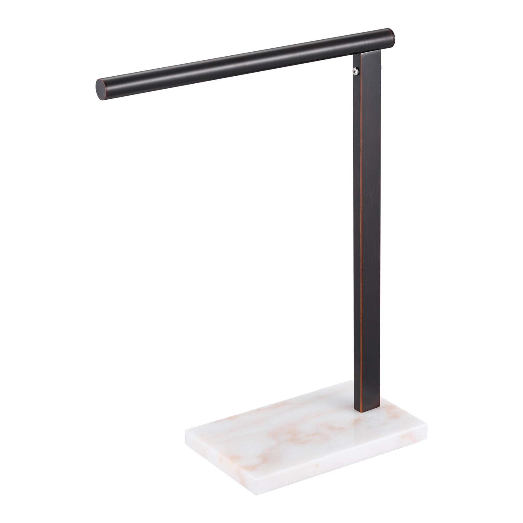 KOKOSIRI Hand Towel Bar Stand Towel Rack with Steady Marble Base for Bathroom Vanity Countertop, Oil Rubbed Bronze Stainless Steel 15.7'' Height THS0006-ORB